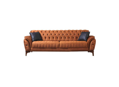 Divani Chesterfield Set da salotto di design, imbottiti, 2 divani in tessuto
