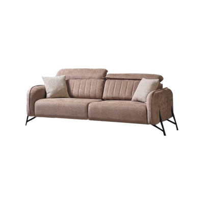 Soggiorno beige set divano design 2 poltrone in tessuto 3 posti 3 pezzi.   Salotto beige con divano design 2 poltrone in tessuto 3 posti 3 pezzi.