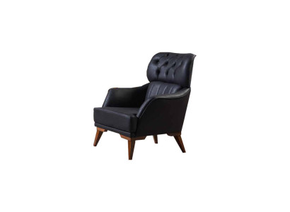 Nero-arancione Chesterfield set di divani soggiorno divano poltrone 4 pezzi.