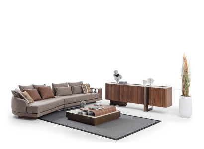 Soggiorno Robusta Combinazione Designer 4-Posti Sideboard Tavolino da caffè 3 pezzi