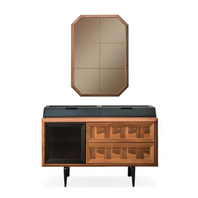 Mobilio per la camera da letto unico, cornice del letto di lusso, comodini, consolle