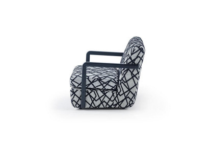Sedia da salotto grigio-nero designer monoposto di lusso.