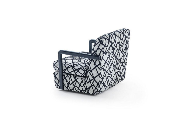 Sedia da salotto grigio-nero designer monoposto di lusso.