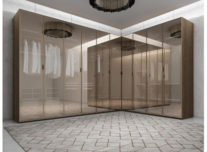 Mobile design per armadi ad angolo per lusso in camera da letto.