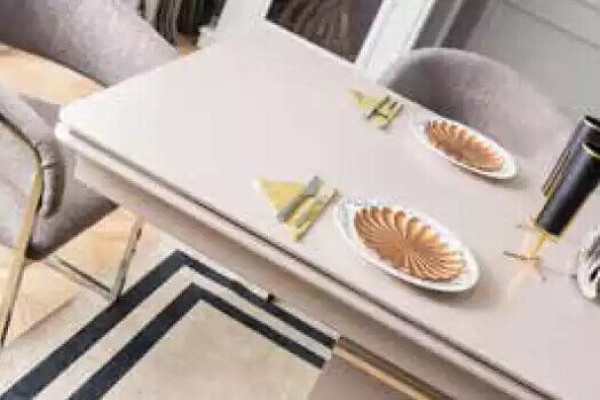 Set gruppo tavolo 6x sedie sala da pranzo tavolo in legno design sala da pranzo nuovo