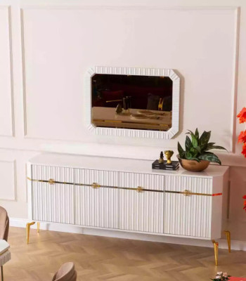 Sideboard specchio Design Mobili console legno Soggiorno Designer