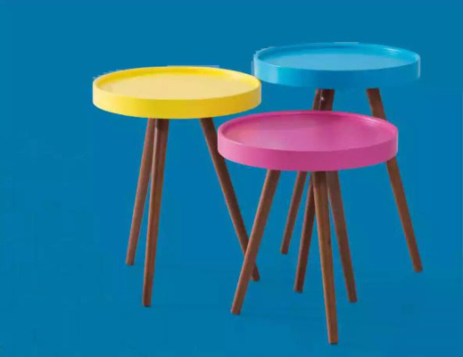 Tavolino laterale 3x marrone Soggiorno Mobili Materiale Legno Design nuovo  Tavolino laterale 3x marrone Soggiorno Mobili Materiale Legno Design nuovo