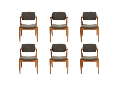 Mobili da sala da pranzo di lusso, designer, 6 sedie, nuovo arredamento grigio moderno.