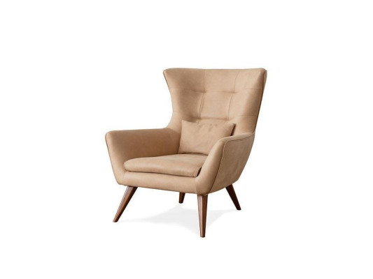 Poltrona soggiorno beige design divano lusso nuova relax lounge imbottita