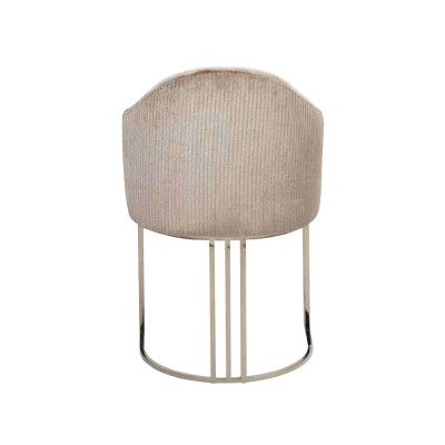 Sedia da pranzo di lusso 4x sedie Tessuto Design in metallo Moderno Mobili  Sedia da pranzo di lusso 4x sedie Tessuto Design in metallo Moderno Mobili
