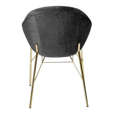 Design di lusso Nero 4 sedie Senza braccioli Sala da pranzo Mobili moderni