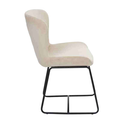 Sedia da pranzo 4x sedie da pranzo Moderno Sedie in Metallo Design Bianco.   Sedia da pranzo 4x sedie da pranzo Moderne Sedie in Metallo Design Bianco.