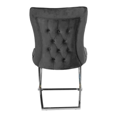 Designer 2 sedie di lusso Chesterfield imbottite per soggiorno e sala da pranzo.