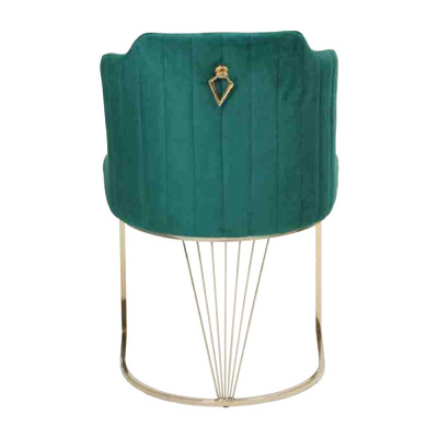 Sedia da pranzo verde di design 2x Sedie di lusso Monoposto Moderno da pranzo