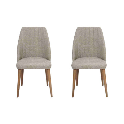 Moderni 2 sedie imbottite di lusso in tessuto grigio poltrone sedia sedia da pranzo