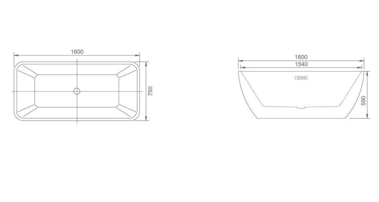 Vasca da bagno Bagno Vasca in acrilico Bianco Vasca da bagno indipendente Contemporanea