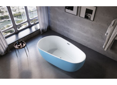 Vasca da bagno Wanne Vasca da bagno freestanding Contemporanea Blu Ovale