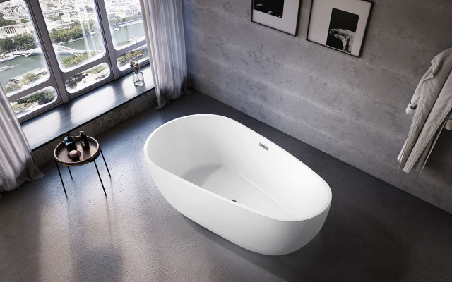 Vasca da bagno Wanne Vasca da bagno freestanding Contemporanea Blu Ovale