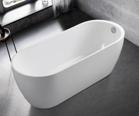Wanne da bagno acrilica bianca vasca contemporanea freestanding