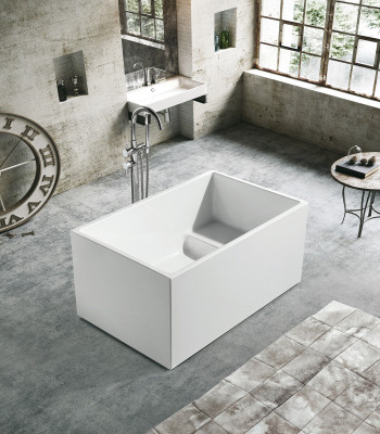 Piccola vasca da bagno 110x75 Vasca da bagno in acrilico Vasca da bagno Bianca Vasche da bagno