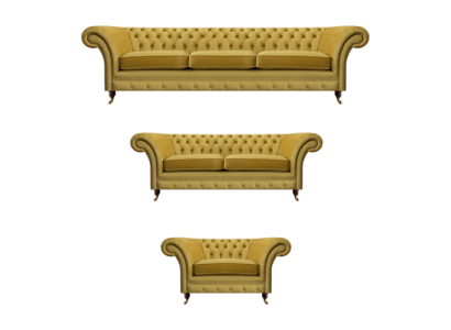 Set divano di lusso 3 pezzi, arredamento imbottito Chesterfield divani 3 + 2 + 1