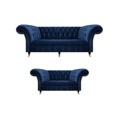 Chesterfield Set divano a tre posti divano Poltrona arredamento salotto nuovo