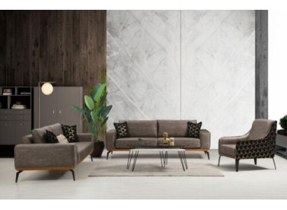 Set completo di divani per il soggiorno 2 divani da 3 posti in tessuto Poltrona 3 pezzi