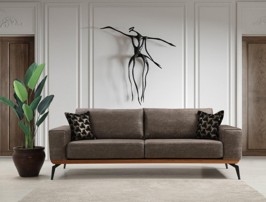 Set completo di divani per il soggiorno 2 divani da 3 posti in tessuto Poltrona 3 pezzi