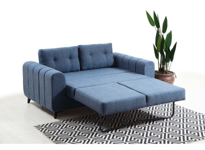 Azzurro chiaro divano a due posti da soggiorno, design a due posti in stile designer, nuovo.