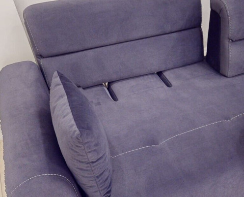 Esclusivo divano design blu a 3 posti per il soggiorno, mobili seduta di lusso