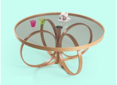 Tavolino rotondo di alta qualità da salotto, tavolo rotondo da designer, mobili in legno per soggiorno