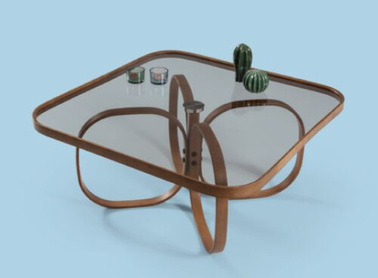 Esclusivo tavolino in vetro Tavolino quadrato da salotto Tavolo in legno Nuovo