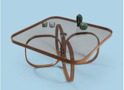 Esclusivo tavolino in vetro Tavolino quadrato da salotto Tavolo in legno Nuovo