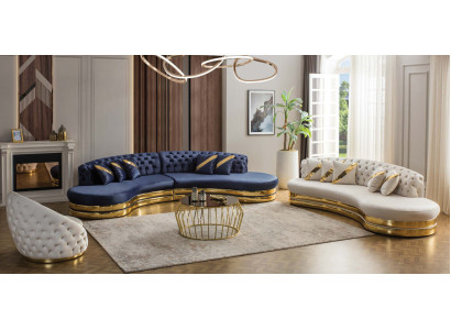Chesterfield moderno bianco 2x poltrona divano divano imbottito sedile lounge relax nuovo