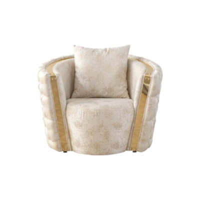 Sedie Chesterfield bianche, lussuose 2x poltrone rotonde, monoposto 1 posto
