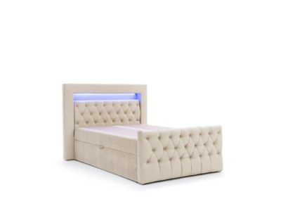 Camera da letto Letto Chesterfield Letto matrimoniale Arredamento di lusso Letto imbottito Tessile.