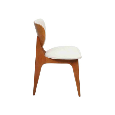 Sedia da sala da pranzo moderna Bianca 4x Sedie Sedia in legno Singola Sedie nuove