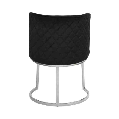 Designer neri 4 sedie con piedi in acciaio inossidabile Moderne sedie da pranzo