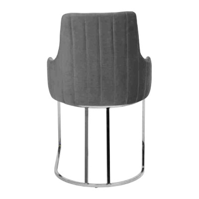 Set di sedie grigie per sala da pranzo Sedie di lusso per sedersi Mobili da cucina 4 pezzi