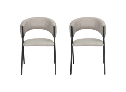 Sala da pranzo di lusso stile design moderno 2 sedie imbottite nuovo arredamento