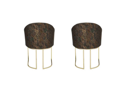 Sedie da pranzo Soggiorno di lusso Multicolore 2x Sedie Metallo Moderne nuove  Italian Translation: Sedie da pranzo di lusso per soggiorno Multicolore 2x Sedie Moderne in Metallo nuove