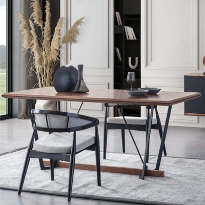 Angolo pranzo Sala da pranzo Tavolo da pranzo Set 2 pezzi Tavolo da pranzo Credenza Marrone Legno