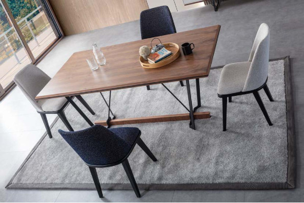 Tavolo da pranzo completo per sala da pranzo 2 pezzi, credenza e tavolo da pranzo bianco in legno