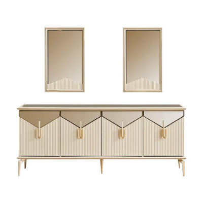 Mobile bar di lusso Vetrina mobile armadio cassettiera mobile in legno in legno beige oro
