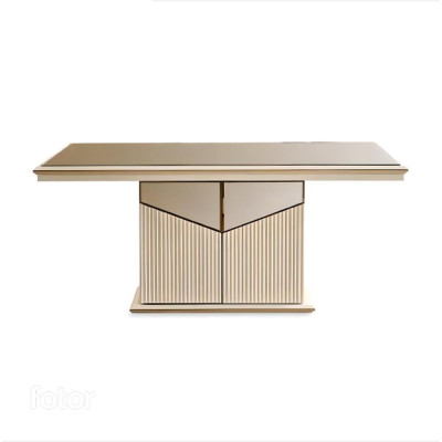 Tavolino da caffè di lusso, tavolino, tavolino da salotto, tavolino in legno beige