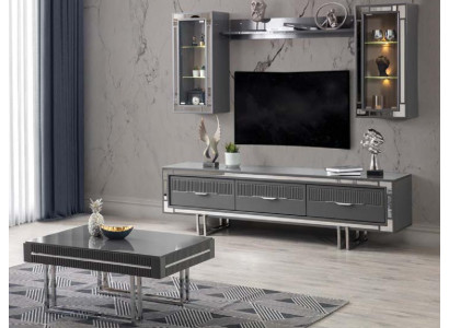 Tavolino da caffè in legno grigio moderno.