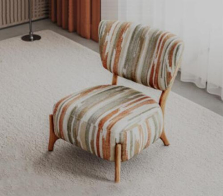 Tessuto poltrona 1 posto divano imbottito multicolore poltrona lusso moderno nuovo