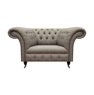 Soggiorno Nuovo Lusso Poltrona Chesterfield Grigio Mobili Imbottiti Tessuto Mobili