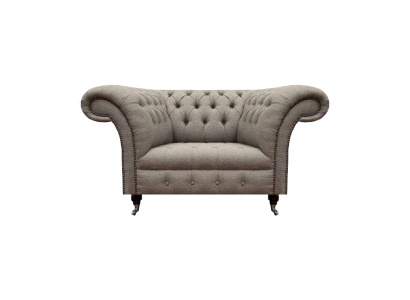 Soggiorno Nuovo Lusso Poltrona Chesterfield Grigio Mobili Imbottiti Tessuto Mobili