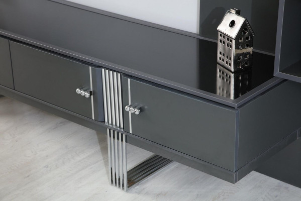 Mobili da sala da pranzo di design Tavolo da pranzo lussuoso Sedie Credenza Set 7 pezzi
